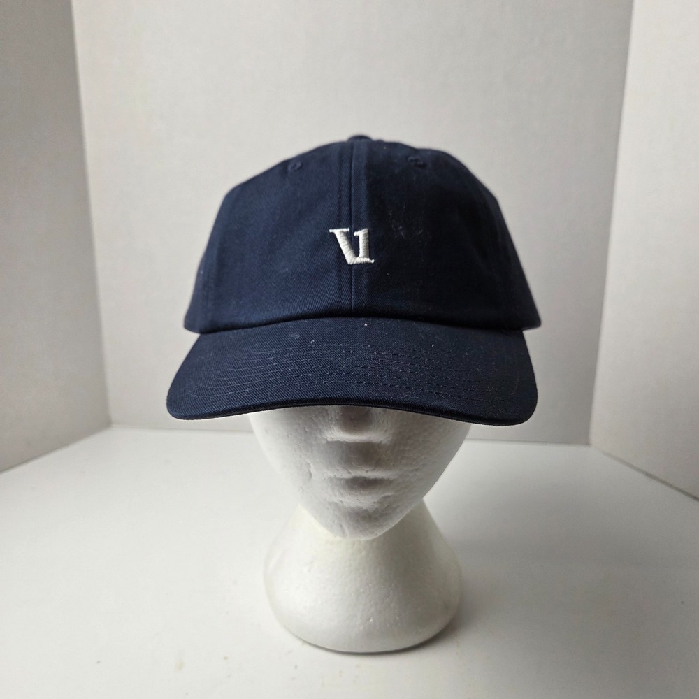 NWT Vuori Dad Hat Mens Blue Adjustable Embroidered Logo Cotton Blend Cap